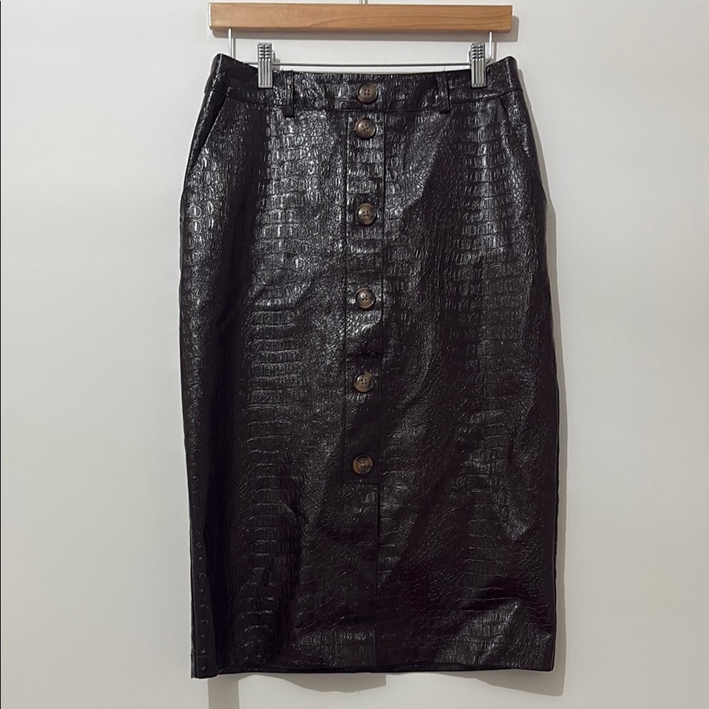 Rachel Comey Target Faux Leather Midi Skirt - Picture 10 of 16